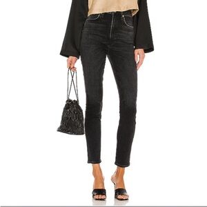 Agolde jeans Pinch Waist Skinny denim Black high rise